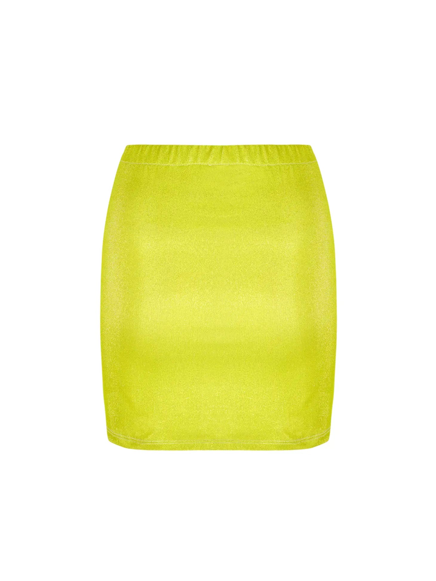 cover up rok satijn limoen kleur met rekbare band