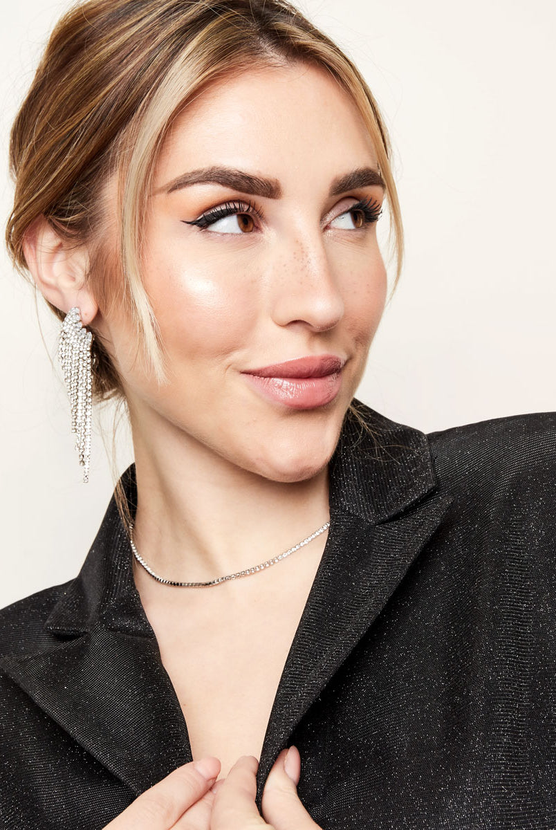 stainless steel vleugel oorbellen goud met diamantjes